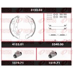 Stabdžių rinkinys, būgniniai stabdžiai REMSA 3152.03
