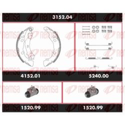 Stabdžių rinkinys, būgniniai stabdžiai REMSA 3152.04