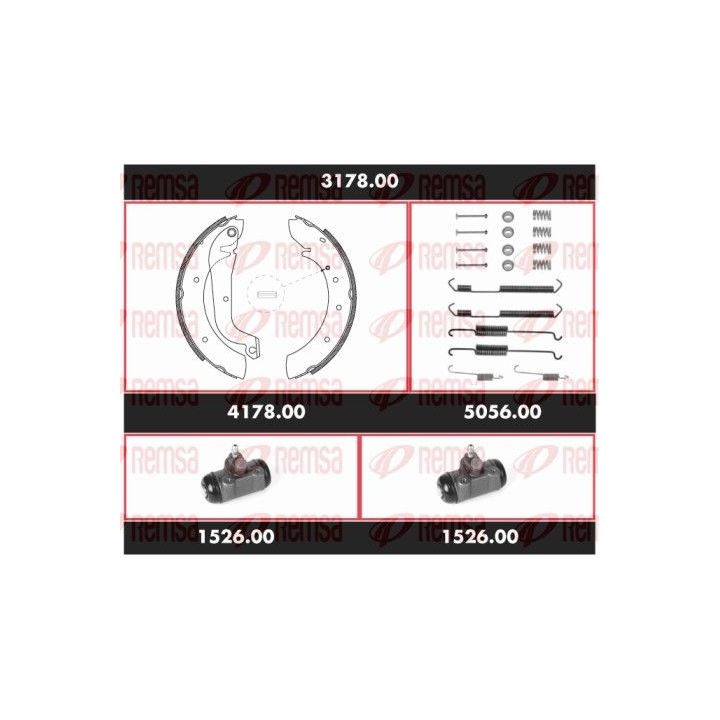 Stabdžių rinkinys, būgniniai stabdžiai REMSA 3178.00