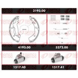 Stabdžių rinkinys, būgniniai stabdžiai REMSA 3193.00