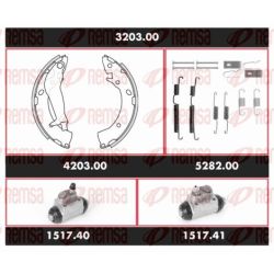 Stabdžių rinkinys, būgniniai stabdžiai REMSA 3203.00