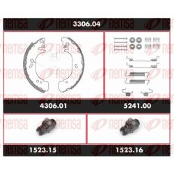 Stabdžių rinkinys, būgniniai stabdžiai REMSA 3306.04