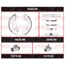Stabdžių rinkinys, būgniniai stabdžiai REMSA 3633.00