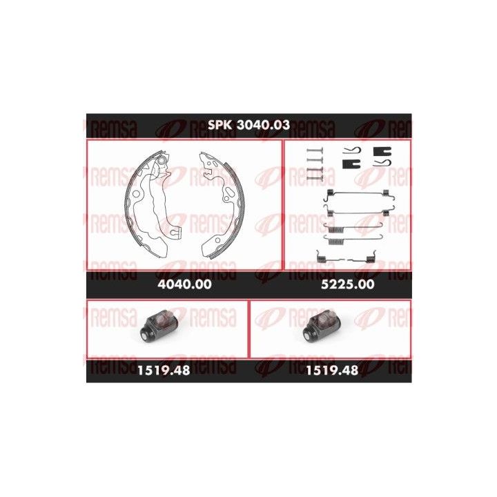Stabdžių rinkinys, būgniniai stabdžiai REMSA SPK 3040.03