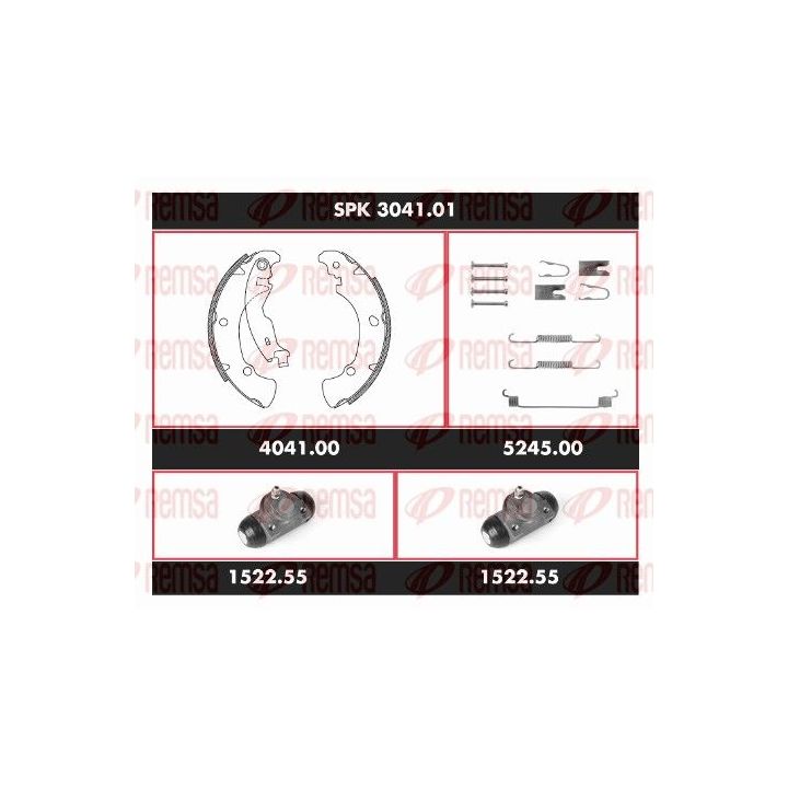 Stabdžių rinkinys, būgniniai stabdžiai REMSA SPK 3041.01
