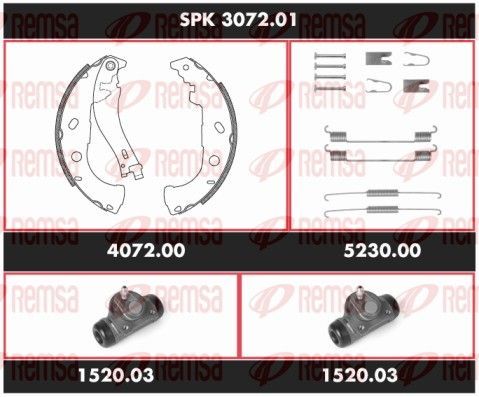 Stabdžių rinkinys, būgniniai stabdžiai REMSA SPK 3072.01