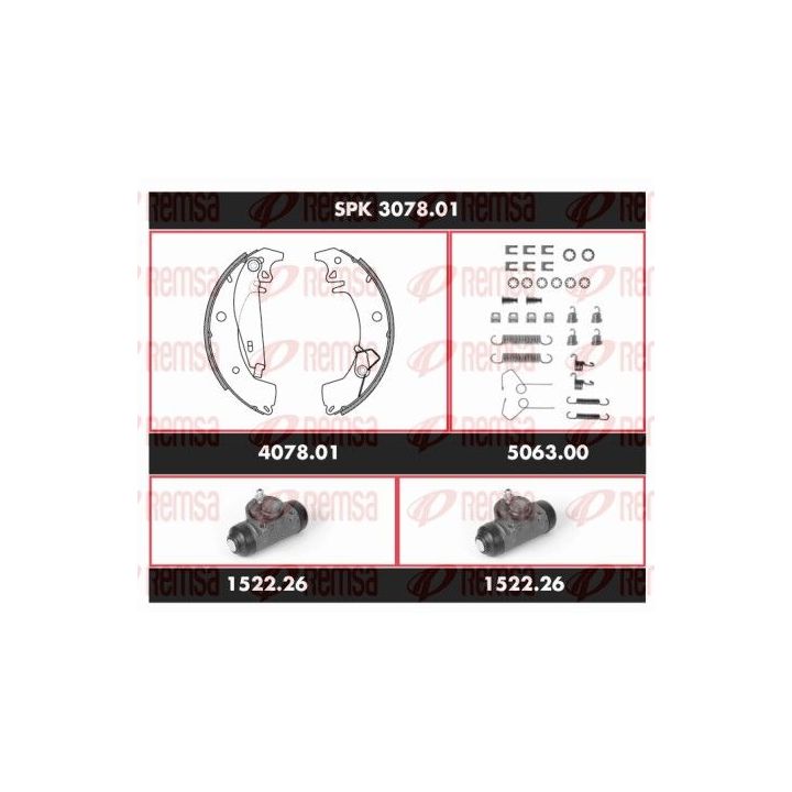 Stabdžių rinkinys, būgniniai stabdžiai REMSA SPK 3078.01