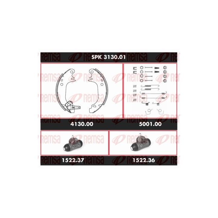 Stabdžių rinkinys, būgniniai stabdžiai REMSA SPK 3130.01