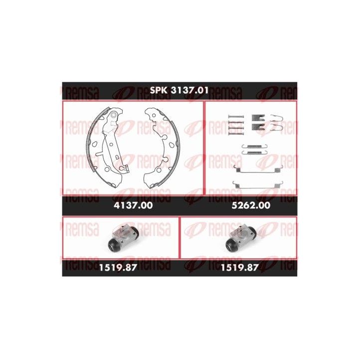 Stabdžių rinkinys, būgniniai stabdžiai REMSA SPK 3137.01