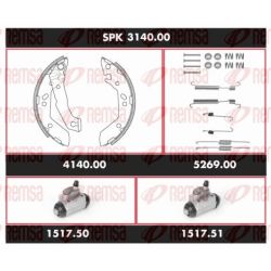 Stabdžių rinkinys, būgniniai stabdžiai REMSA SPK 3140.00