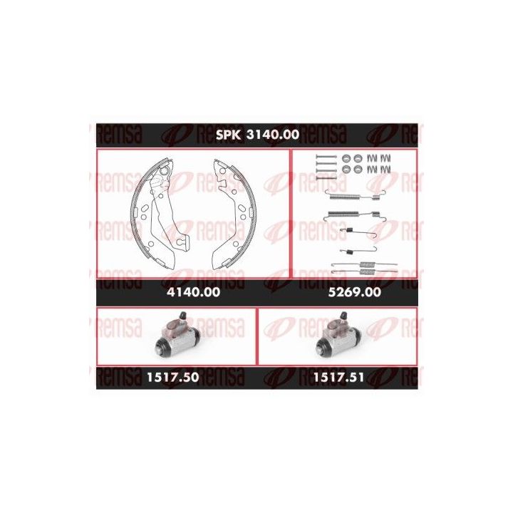 Stabdžių rinkinys, būgniniai stabdžiai REMSA SPK 3140.00
