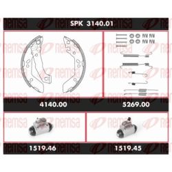 Stabdžių rinkinys, būgniniai stabdžiai REMSA SPK 3140.01