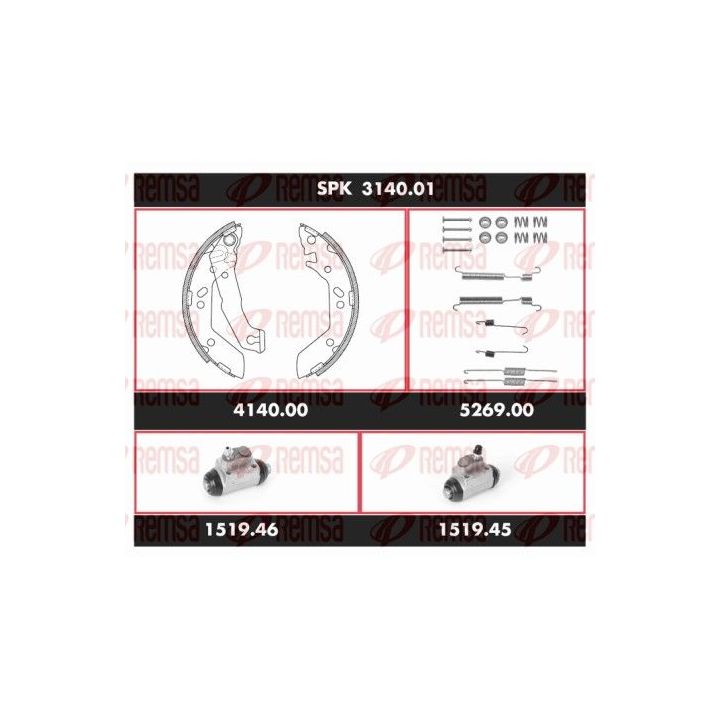 Stabdžių rinkinys, būgniniai stabdžiai REMSA SPK 3140.01