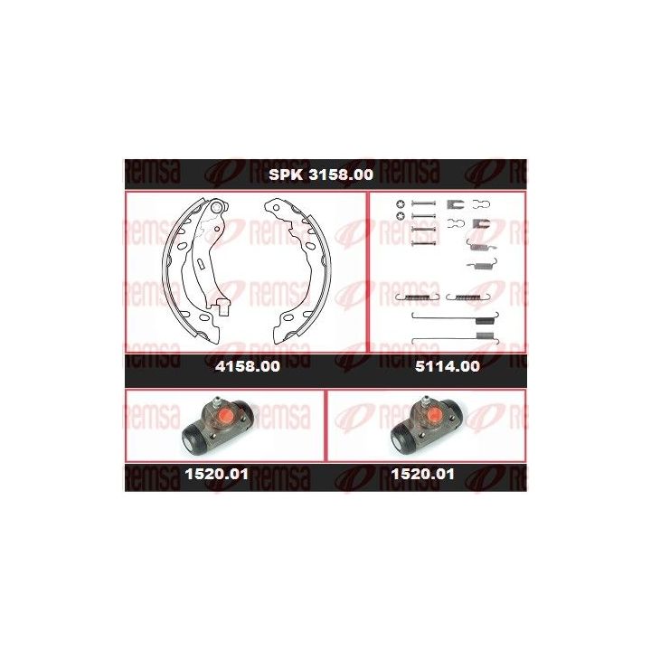 Stabdžių rinkinys, būgniniai stabdžiai REMSA SPK 3158.00