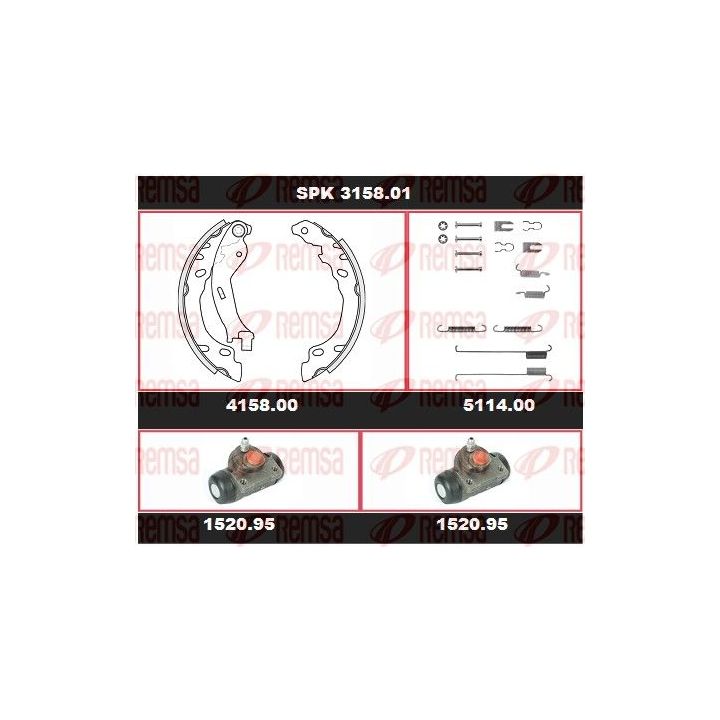 Stabdžių rinkinys, būgniniai stabdžiai REMSA SPK 3158.01