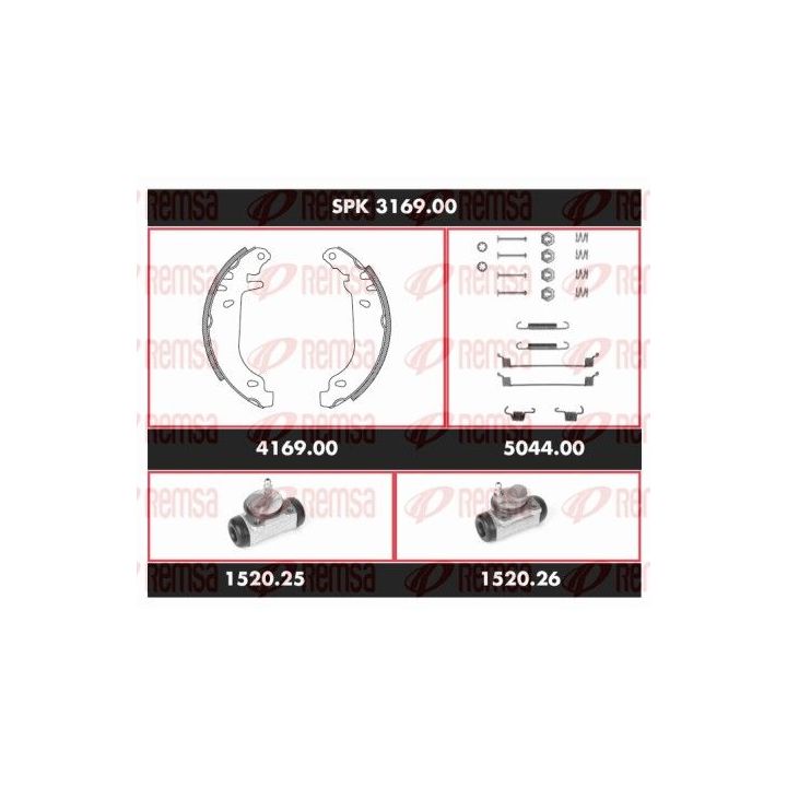 Stabdžių rinkinys, būgniniai stabdžiai REMSA SPK 3169.00
