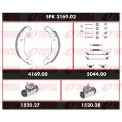 Stabdžių rinkinys, būgniniai stabdžiai REMSA SPK 3169.02