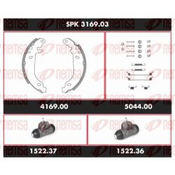 Stabdžių rinkinys, būgniniai stabdžiai REMSA SPK 3169.03