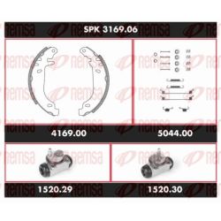 Stabdžių rinkinys, būgniniai stabdžiai REMSA SPK 3169.06