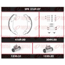 Stabdžių rinkinys, būgniniai stabdžiai REMSA SPK 3169.07