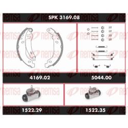 Stabdžių rinkinys, būgniniai stabdžiai REMSA SPK 3169.08