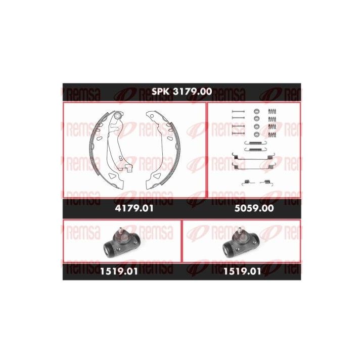Stabdžių rinkinys, būgniniai stabdžiai REMSA SPK 3179.00