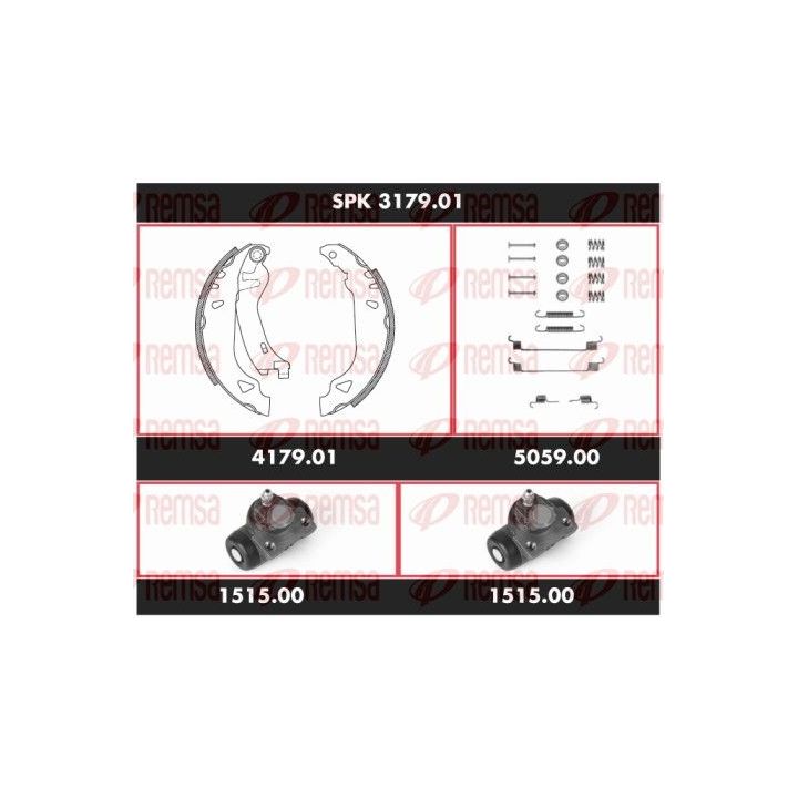 Stabdžių rinkinys, būgniniai stabdžiai REMSA SPK 3179.01