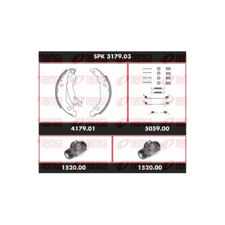 Stabdžių rinkinys, būgniniai stabdžiai REMSA SPK 3179.03