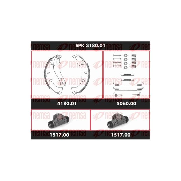 Stabdžių rinkinys, būgniniai stabdžiai REMSA SPK 3180.01