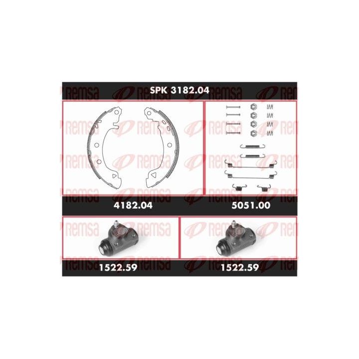 Stabdžių rinkinys, būgniniai stabdžiai REMSA SPK 3182.04