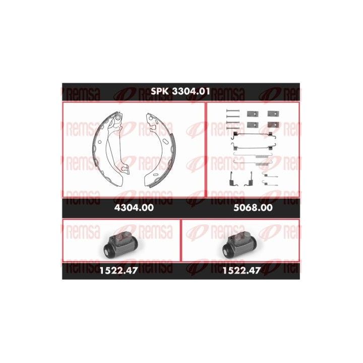 Stabdžių rinkinys, būgniniai stabdžiai REMSA SPK 3304.01