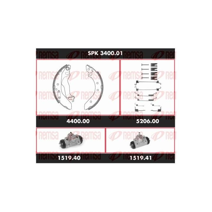 Stabdžių rinkinys, būgniniai stabdžiai REMSA SPK 3400.01