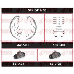 Stabdžių rinkinys, būgniniai stabdžiai REMSA SPK 3416.00