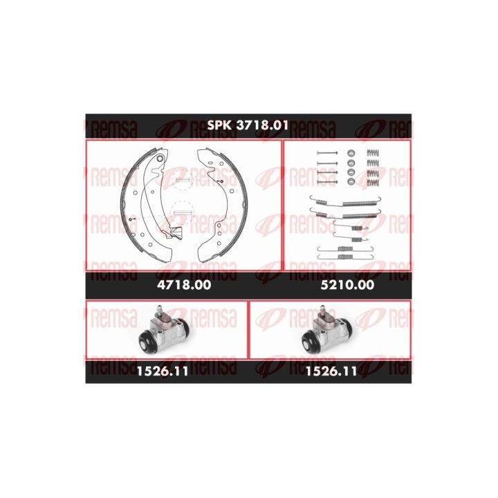 Stabdžių rinkinys, būgniniai stabdžiai REMSA SPK 3718.01