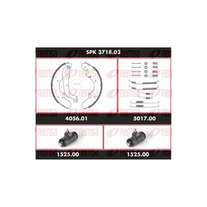 Stabdžių rinkinys, būgniniai stabdžiai REMSA SPK 3718.02