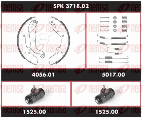 Stabdžių rinkinys, būgniniai stabdžiai REMSA SPK 3718.02