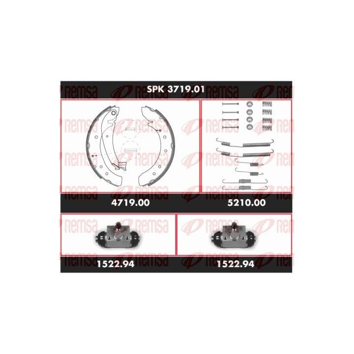 Stabdžių rinkinys, būgniniai stabdžiai REMSA SPK 3719.01