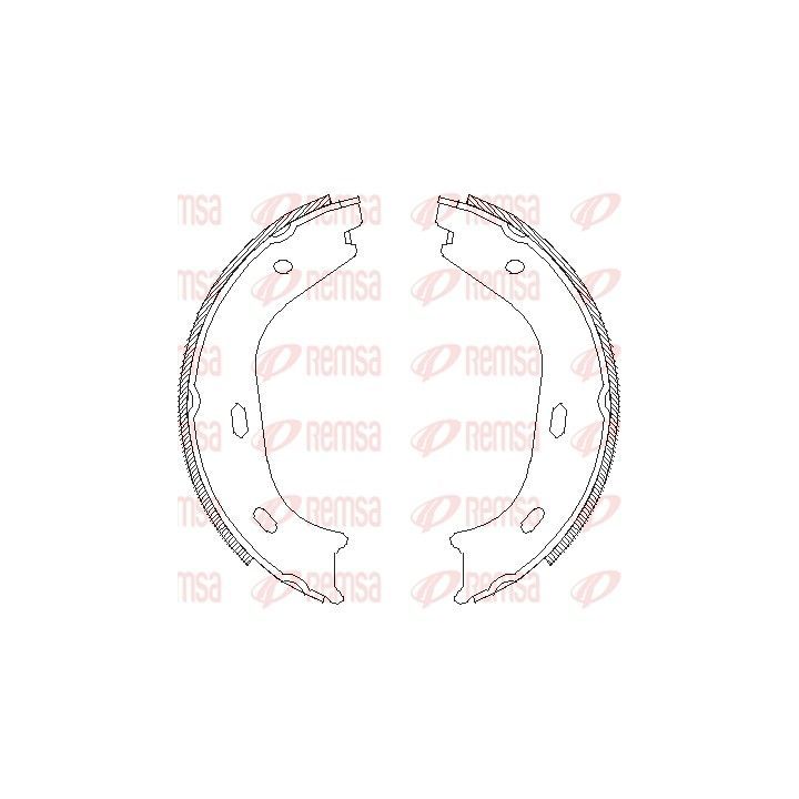 Stabdžių trinkelė, stovėjimo stabdys REMSA 4058.00