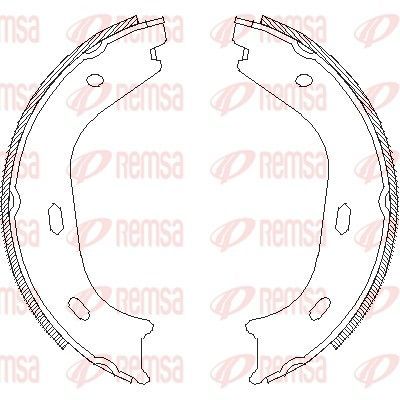 Stabdžių trinkelė, stovėjimo stabdys REMSA 4058.00