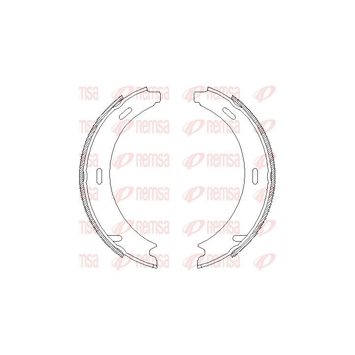 Stabdžių trinkelė, stovėjimo stabdys REMSA 4093.00