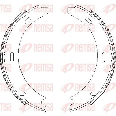 Stabdžių trinkelė, stovėjimo stabdys REMSA 4093.00