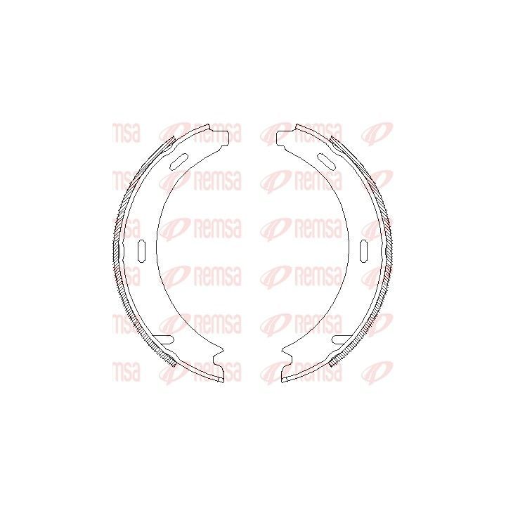 Stabdžių trinkelė, stovėjimo stabdys REMSA 4093.01