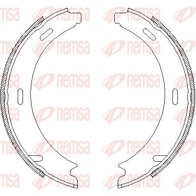 Stabdžių trinkelė, stovėjimo stabdys REMSA 4093.01