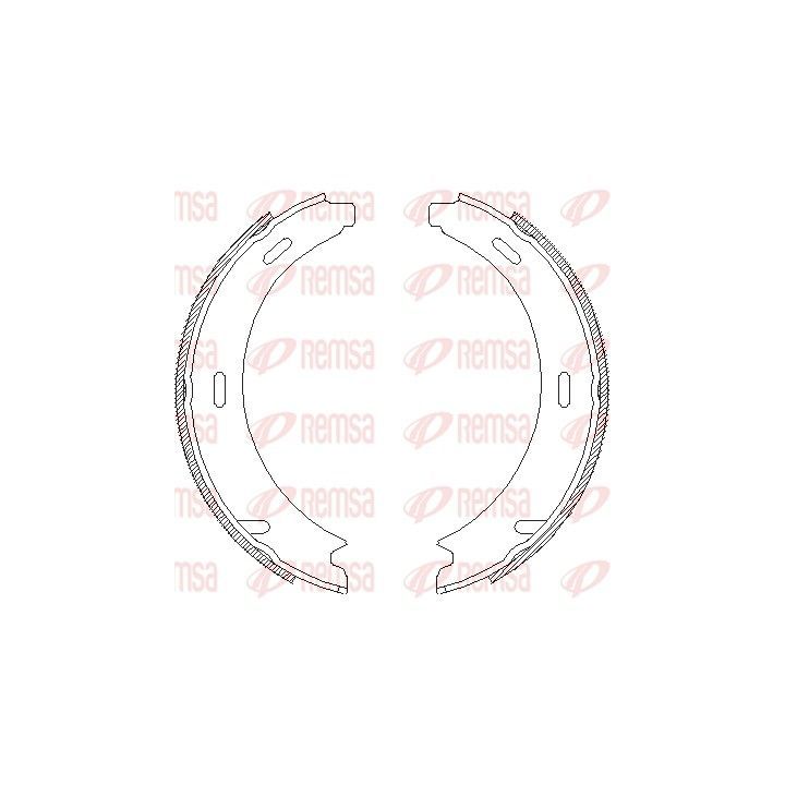 Stabdžių trinkelė, stovėjimo stabdys REMSA 4093.02