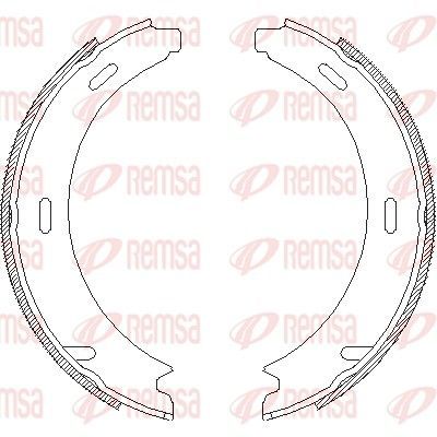 Stabdžių trinkelė, stovėjimo stabdys REMSA 4093.02