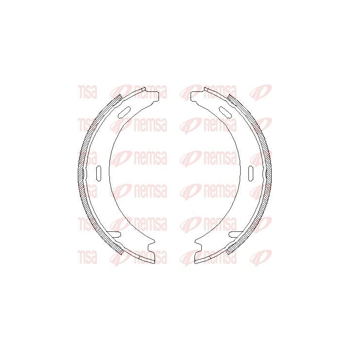 Stabdžių trinkelė, stovėjimo stabdys REMSA 4094.02