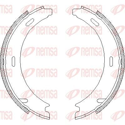 Stabdžių trinkelė, stovėjimo stabdys REMSA 4094.02