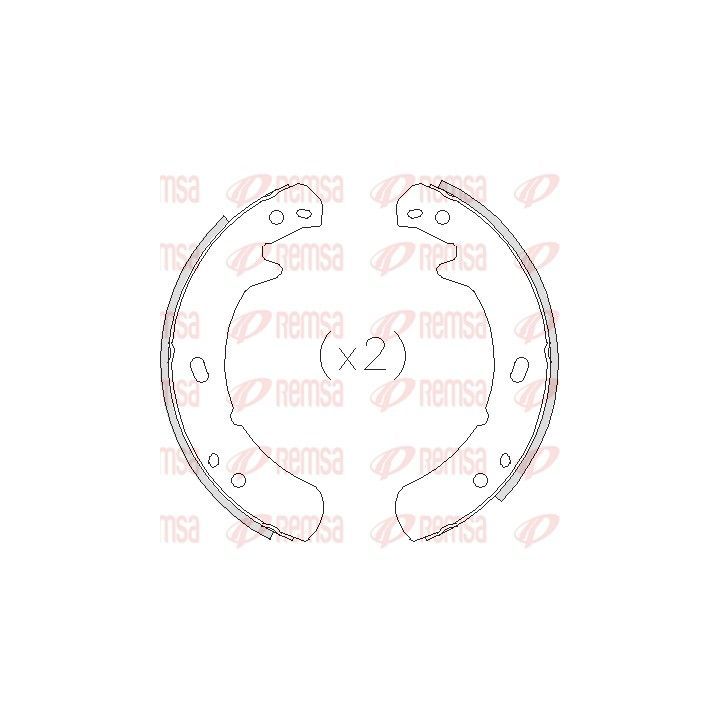 Stabdžių trinkelė, stovėjimo stabdys REMSA 4209.00