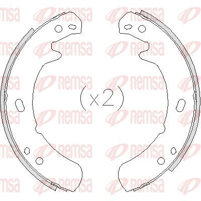 Stabdžių trinkelė, stovėjimo stabdys REMSA 4209.00