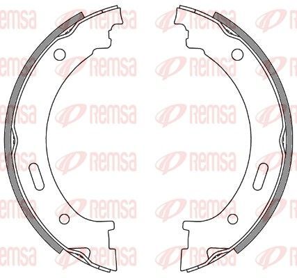 Stabdžių trinkelė, stovėjimo stabdys REMSA 4262.00